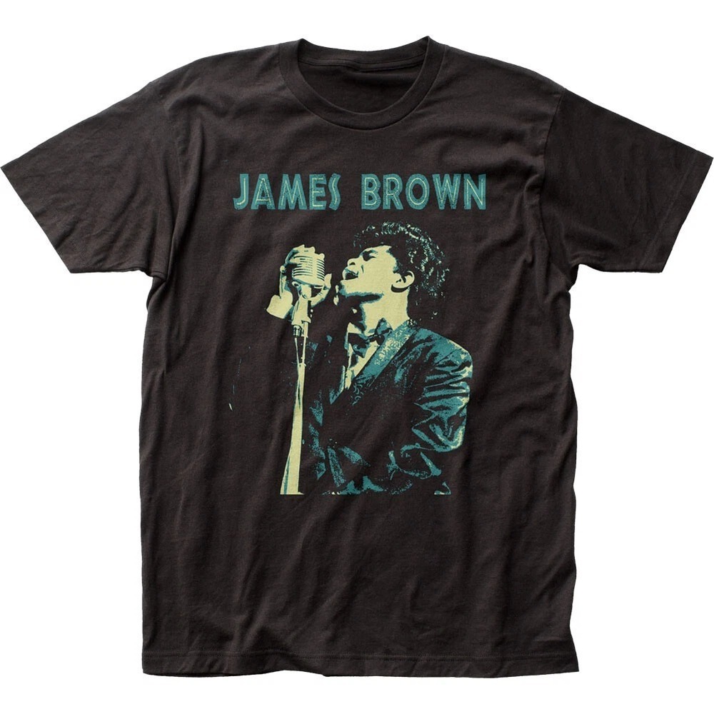 James Brown Siging Mens T Shirt Funk Soul Music Classic Band Tee New Black